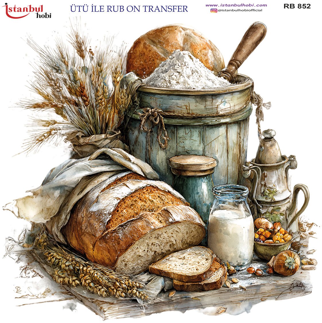 Ütü İle Rub On Transfer 30x30cm RB852