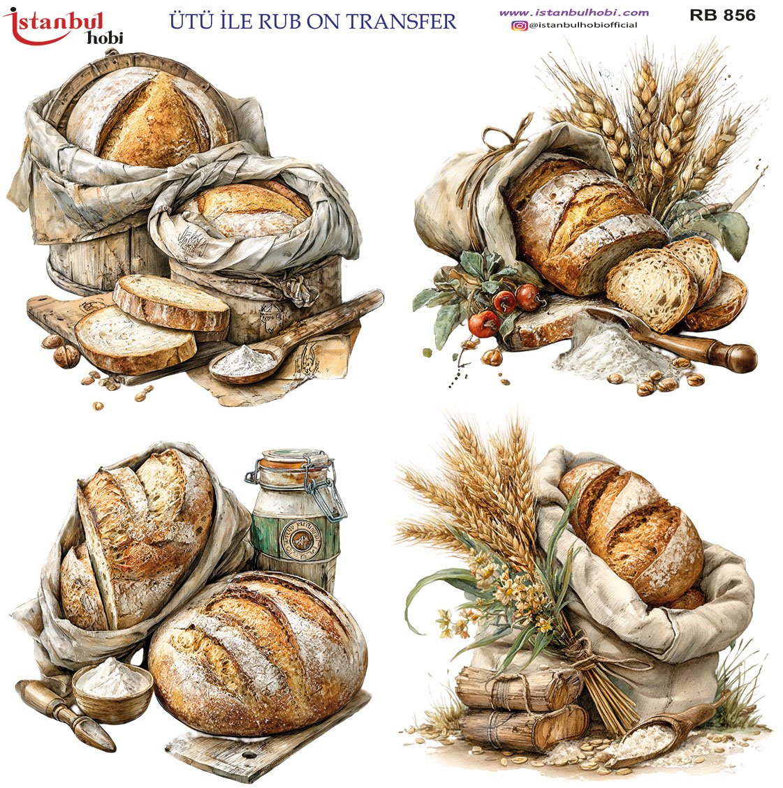 Ütü İle Rub On Transfer 30x30cm RB856