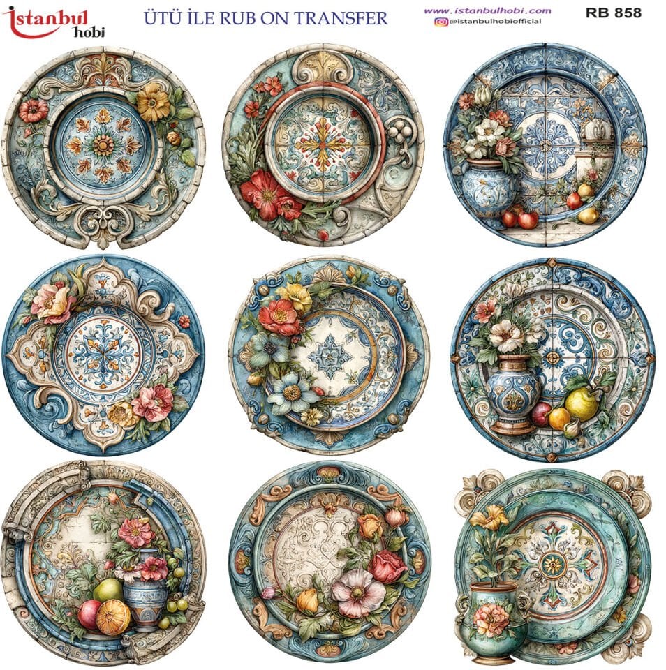Ütü İle Rub On Transfer 30x30cm RB858