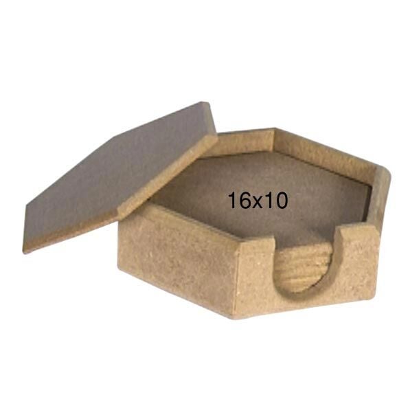 Ahşap AltıGen Bardak Altı F774