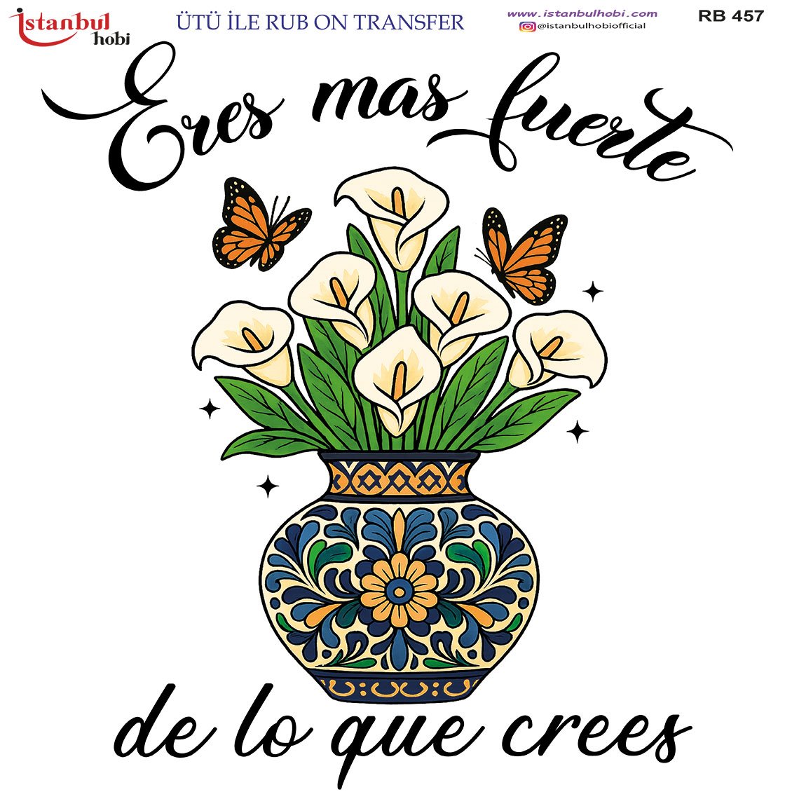 Ütü İle Rub On Transfer 30x30cm RB457