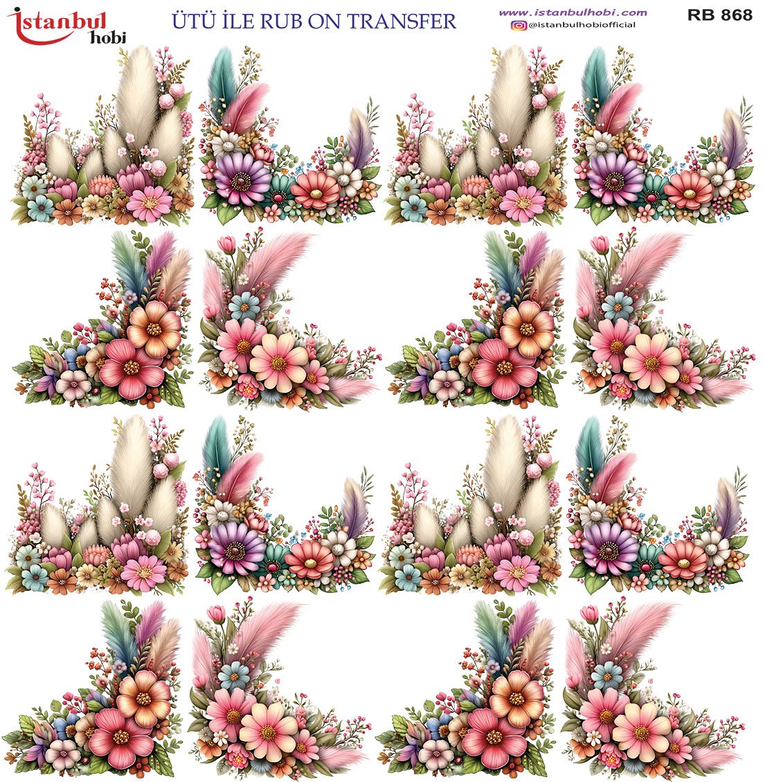 Ütü İle Rub On Transfer 30x30cm RB868