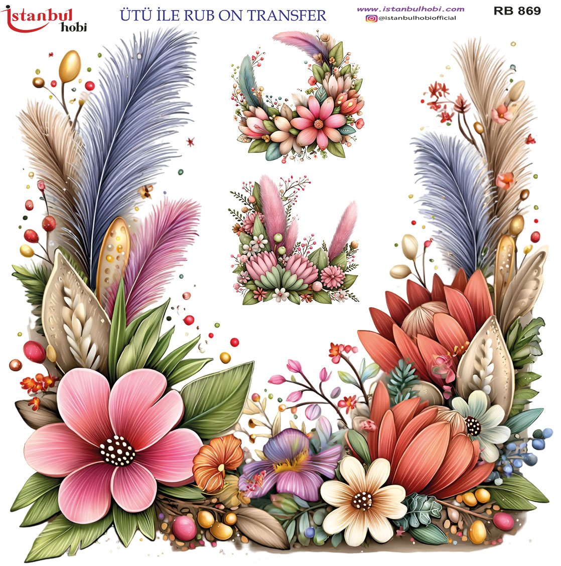 Ütü İle Rub On Transfer 30x30cm RB869