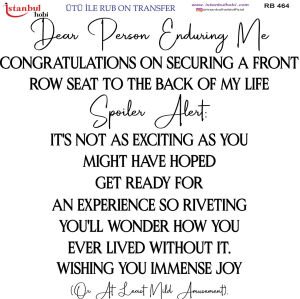 Ütü İle Rub On Transfer 30x30cm RB464