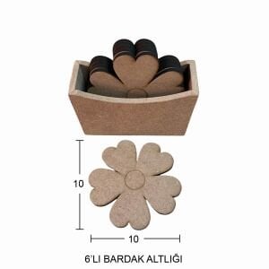 6'lı Bardak Altlığı  L387