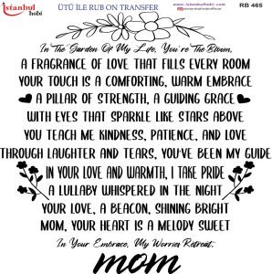 Ütü İle Rub On Transfer 30x30cm RB465