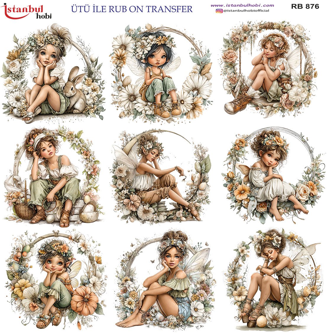 Ütü İle Rub On Transfer 30x30cm RB876