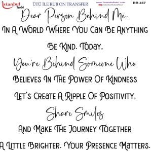 Ütü İle Rub On Transfer 30x30cm RB467