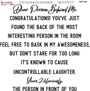 Ütü İle Rub On Transfer 30x30cm RB468