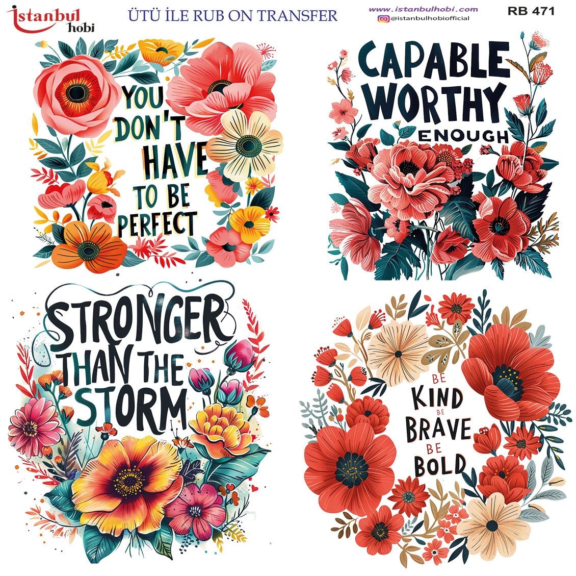 Ütü İle Rub On Transfer 30x30cm RB471