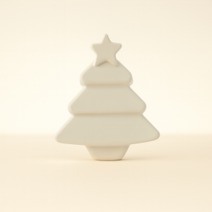 Yıldızlı Çam Ağacı Figür 7x6cm