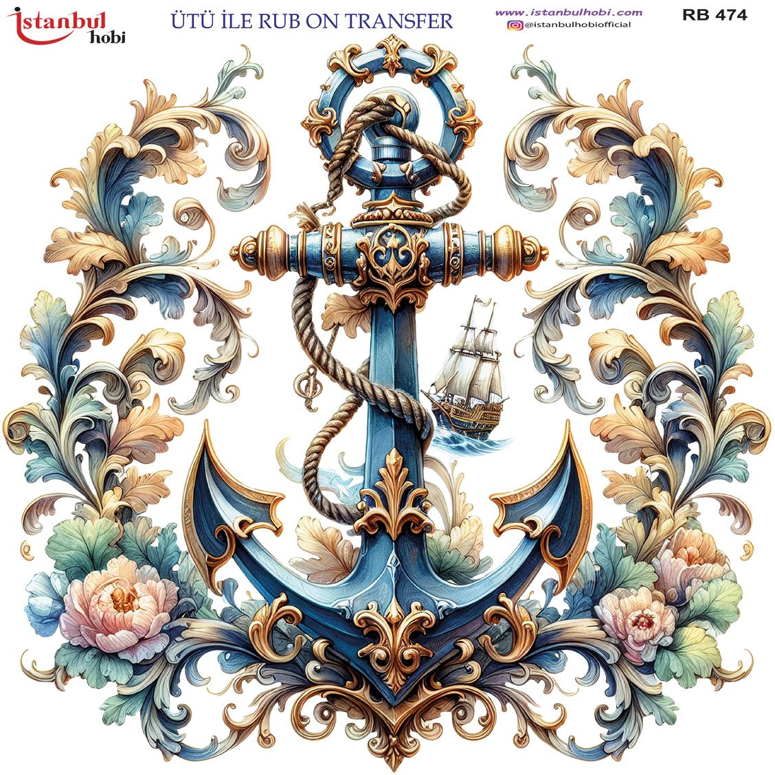 Ütü İle Rub On Transfer 30x30cm RB474