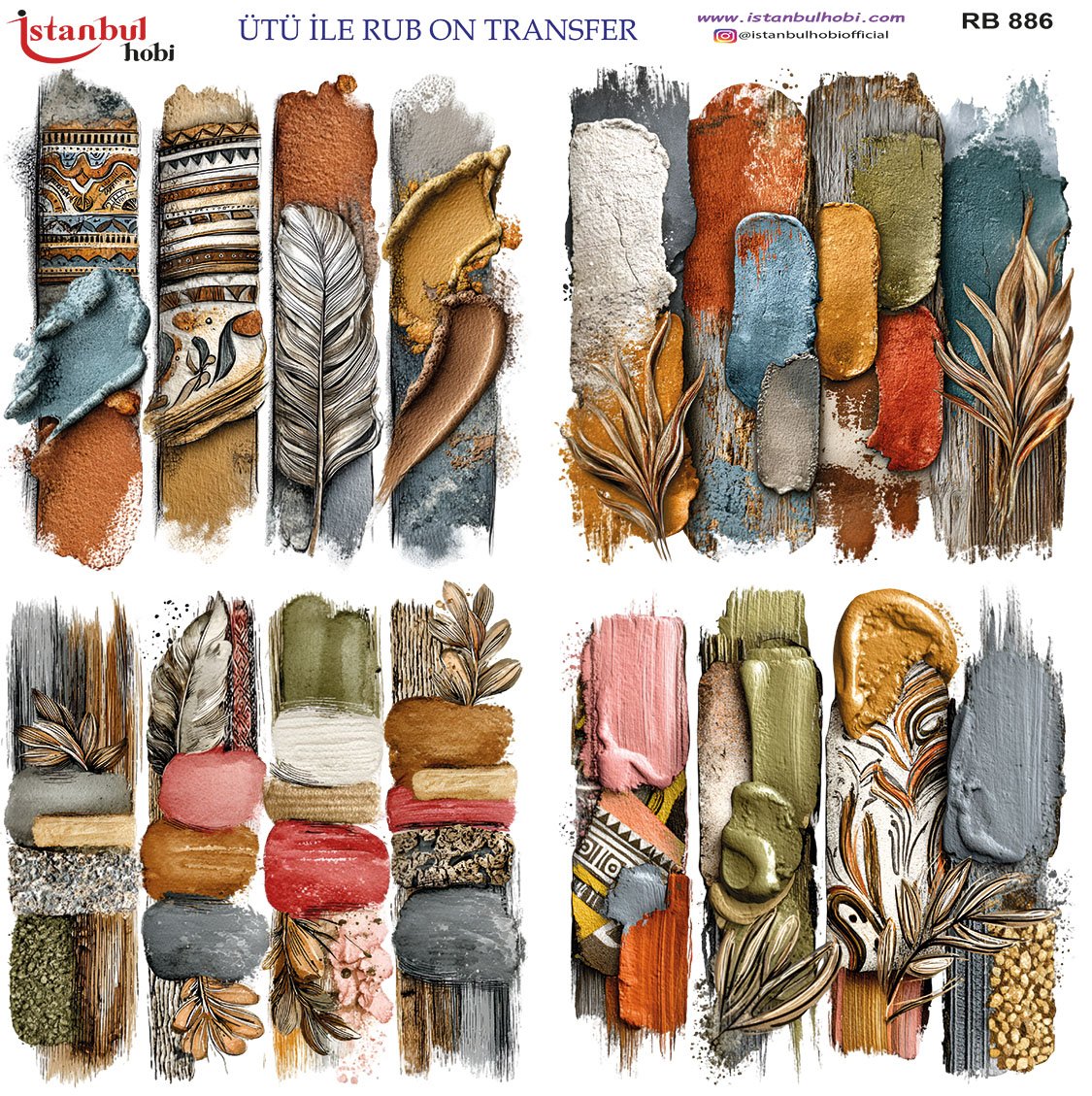Ütü İle Rub On Transfer 30x30cm RB886