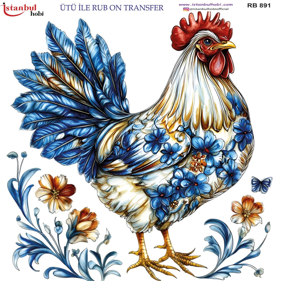 Ütü İle Rub On Transfer 30x30cm RB891
