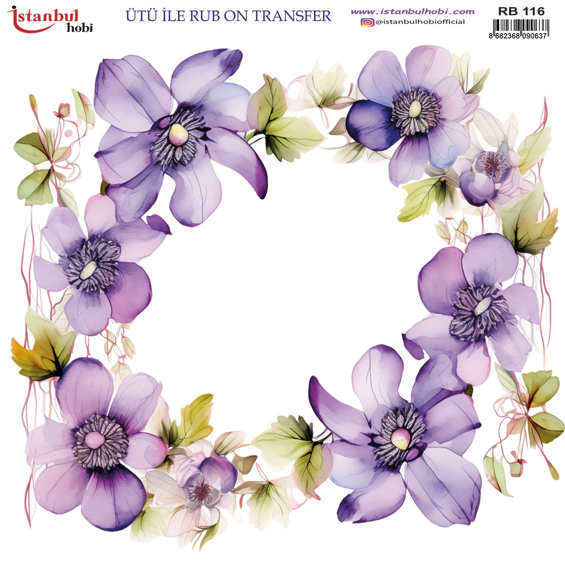 Ütü İle Rub On Transfer 30x30cm RB116