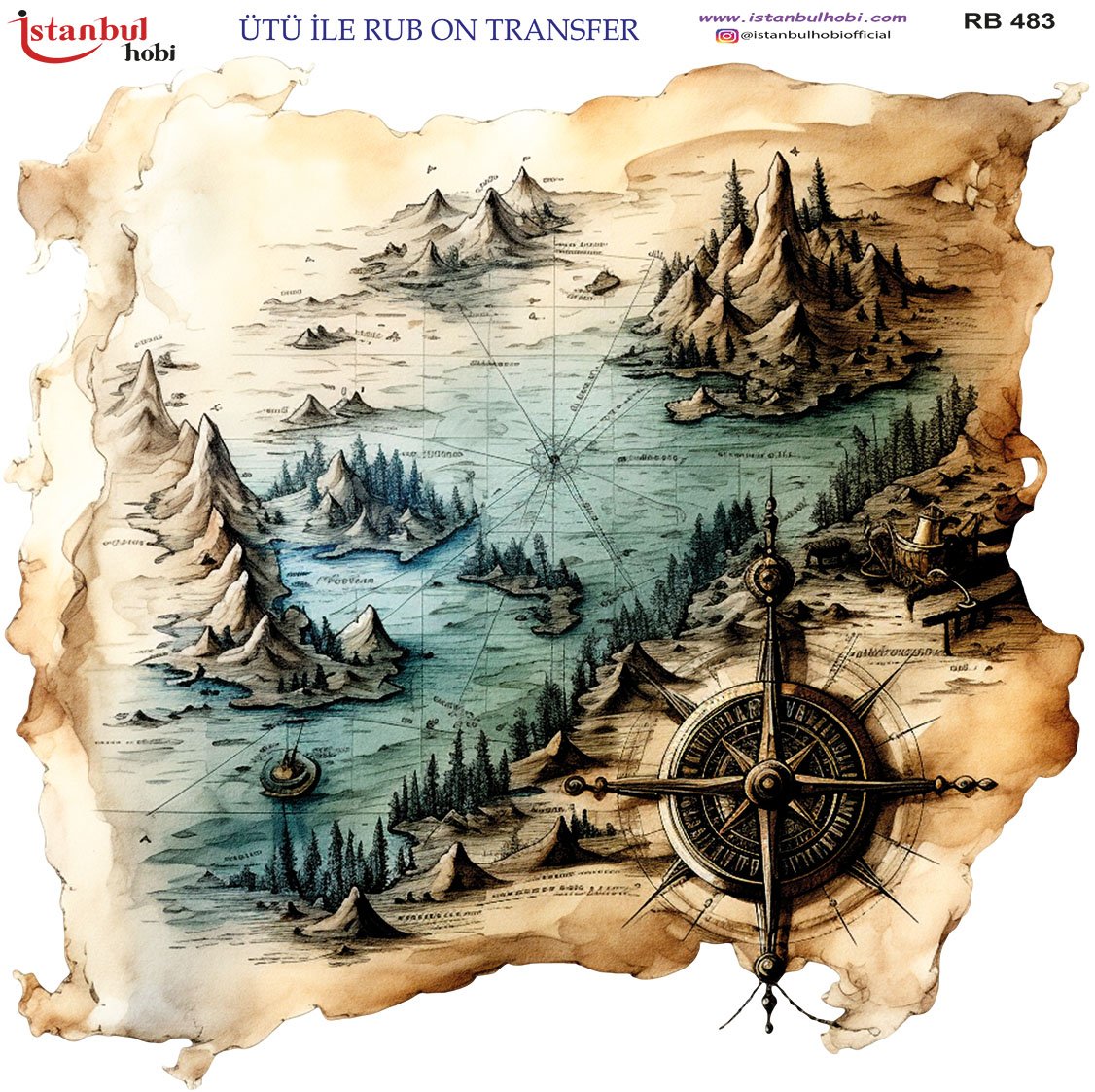 Ütü İle Rub On Transfer 30x30cm RB483