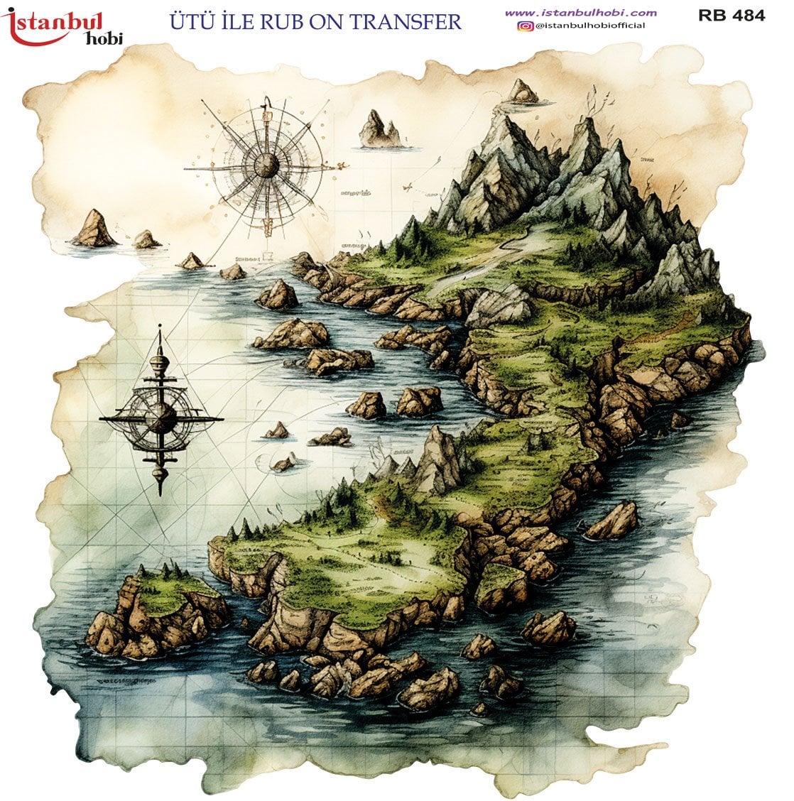 Ütü İle Rub On Transfer 30x30cm RB484