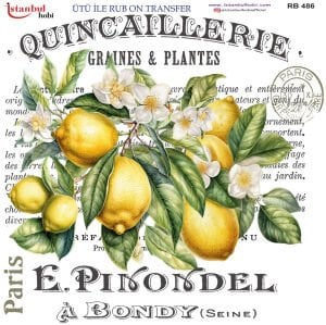 Ütü İle Rub On Transfer 30x30cm RB486