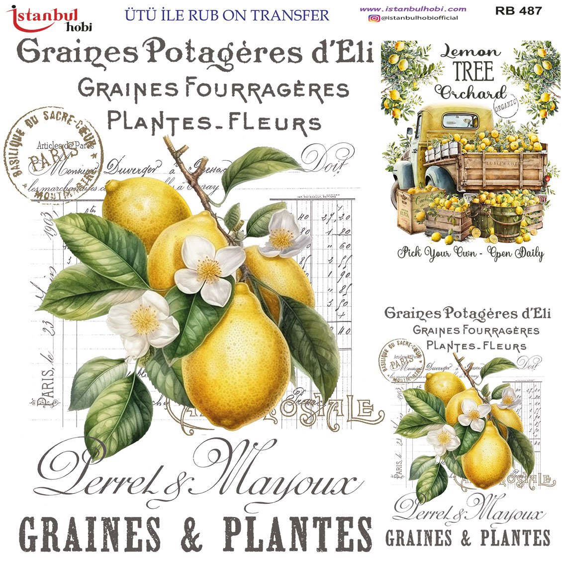 Ütü İle Rub On Transfer 30x30cm RB487