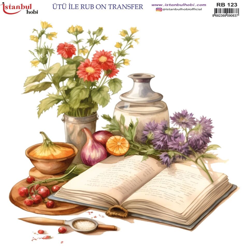 Ütü İle Rub On Transfer 30x30cm RB123