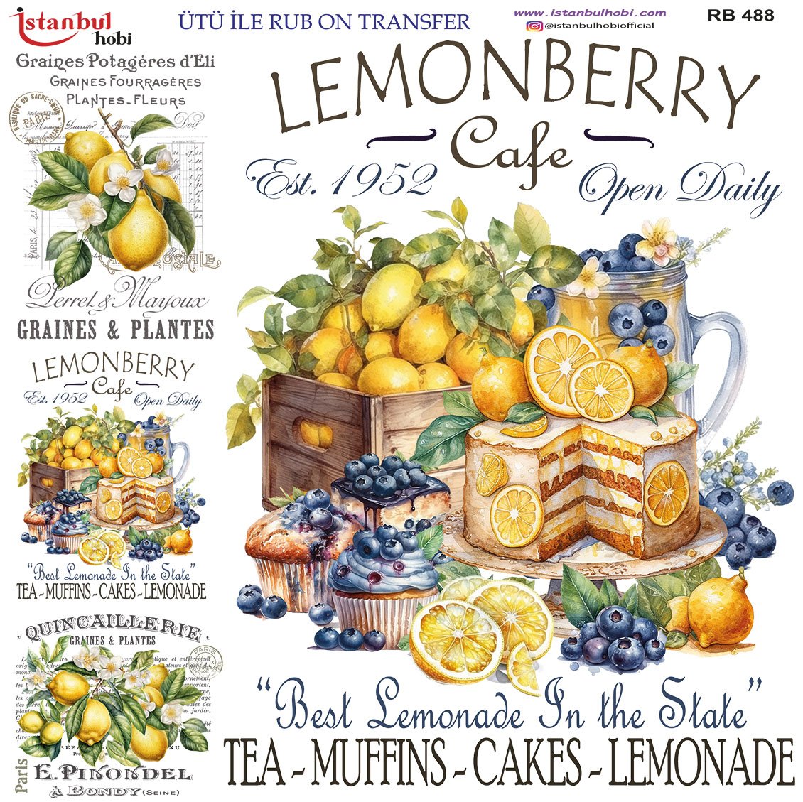 Ütü İle Rub On Transfer 30x30cm RB488