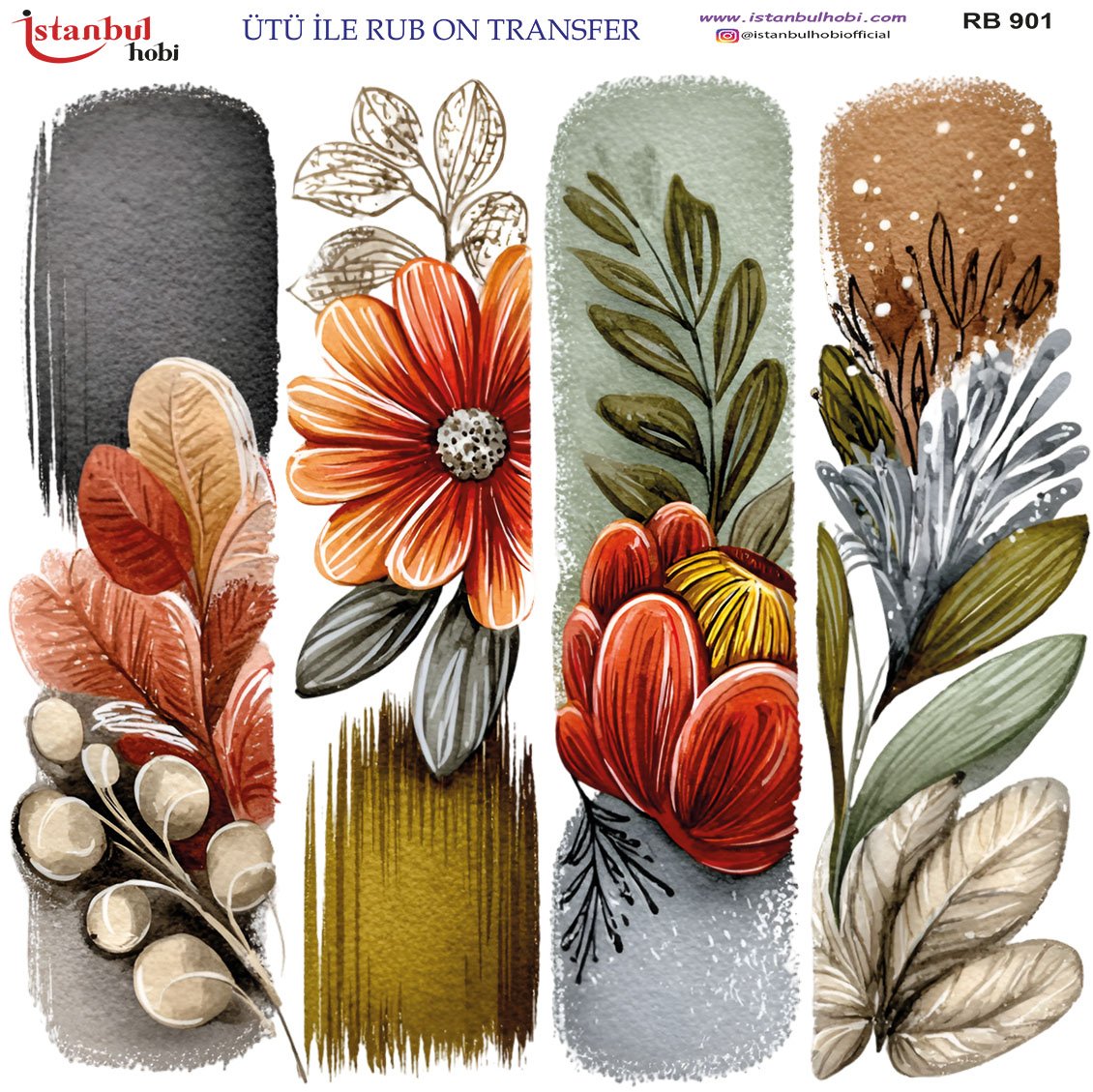 Ütü İle Rub On Transfer 30x30cm RB901