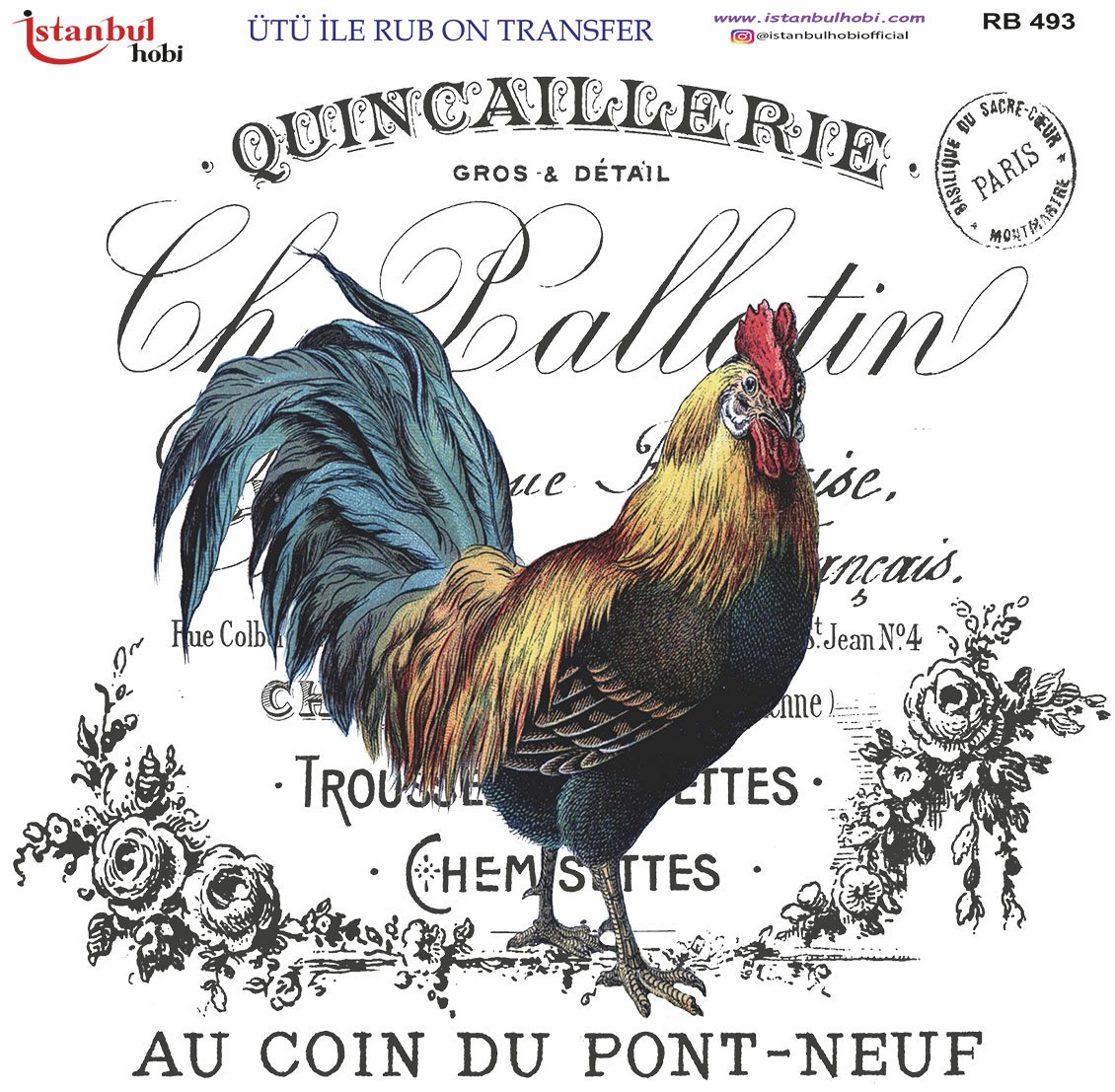 Ütü İle Rub On Transfer 30x30cm RB493