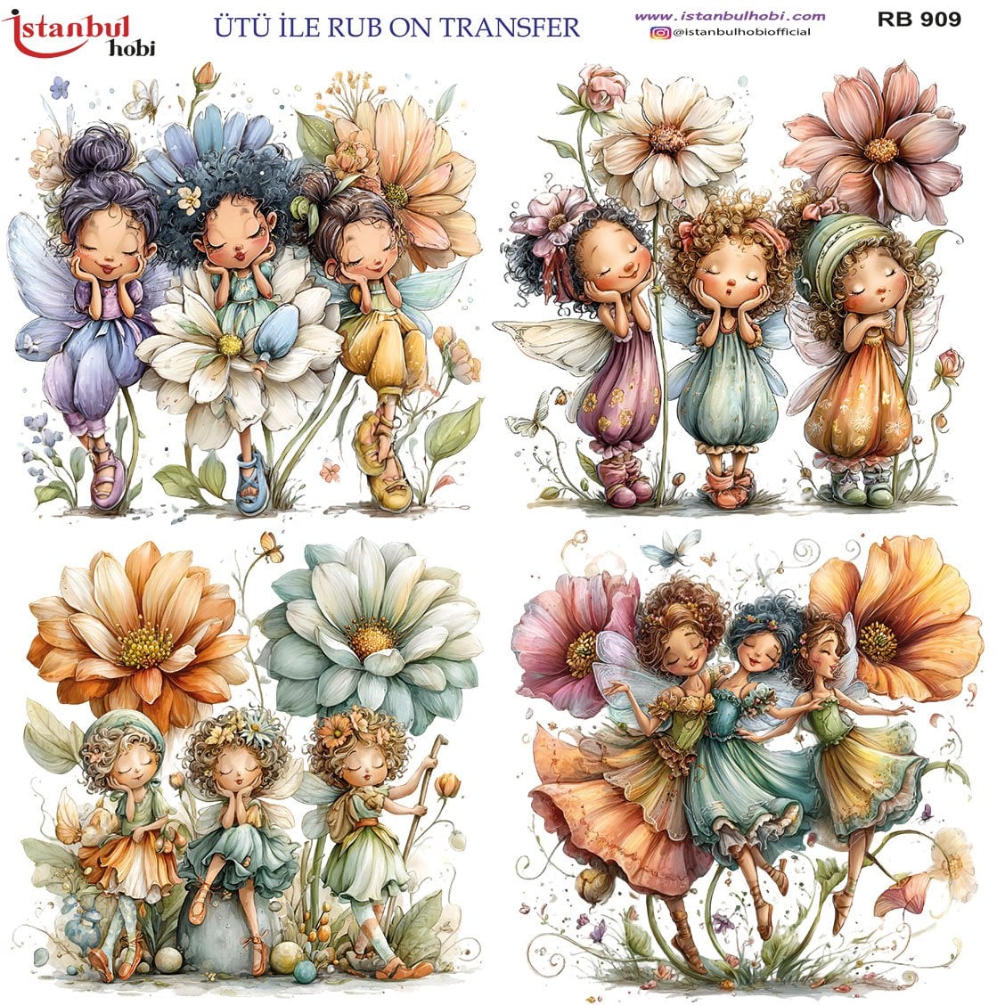 Ütü İle Rub On Transfer 30x30cm RB909