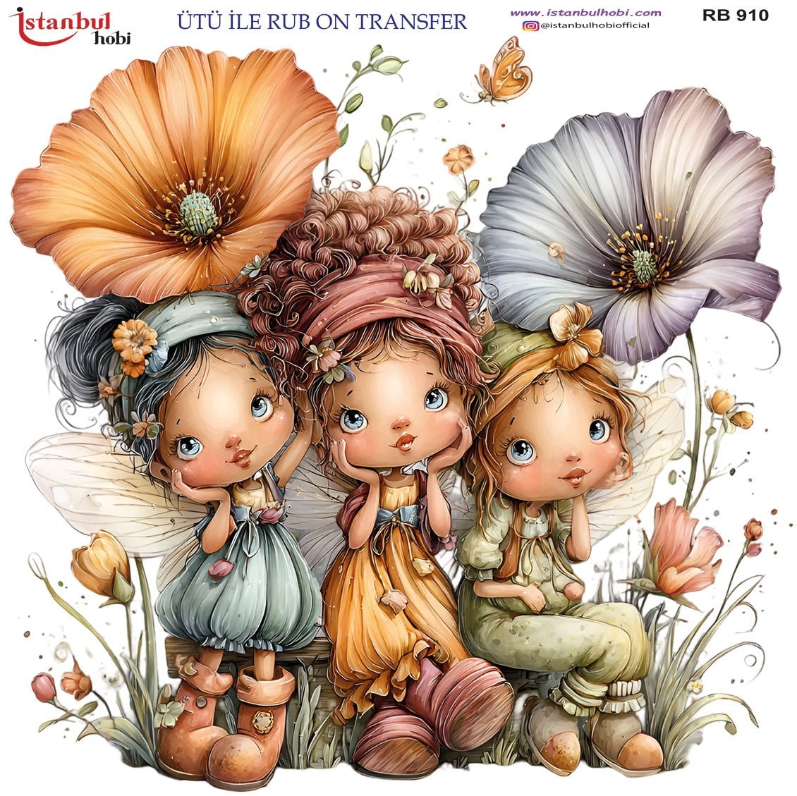 Ütü İle Rub On Transfer 30x30cm RB910