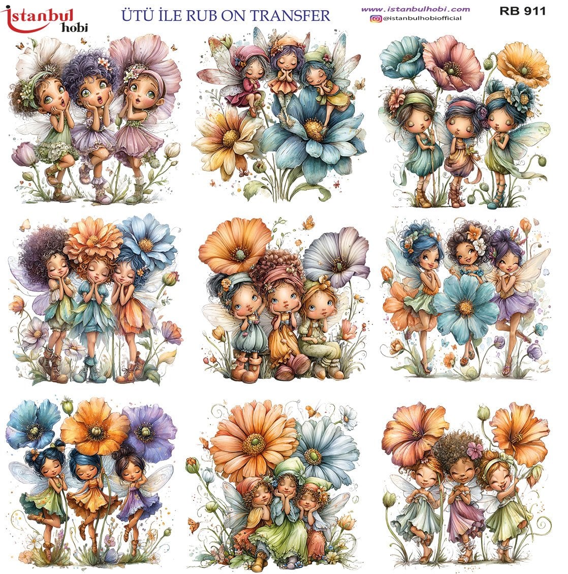 Ütü İle Rub On Transfer 30x30cm RB911