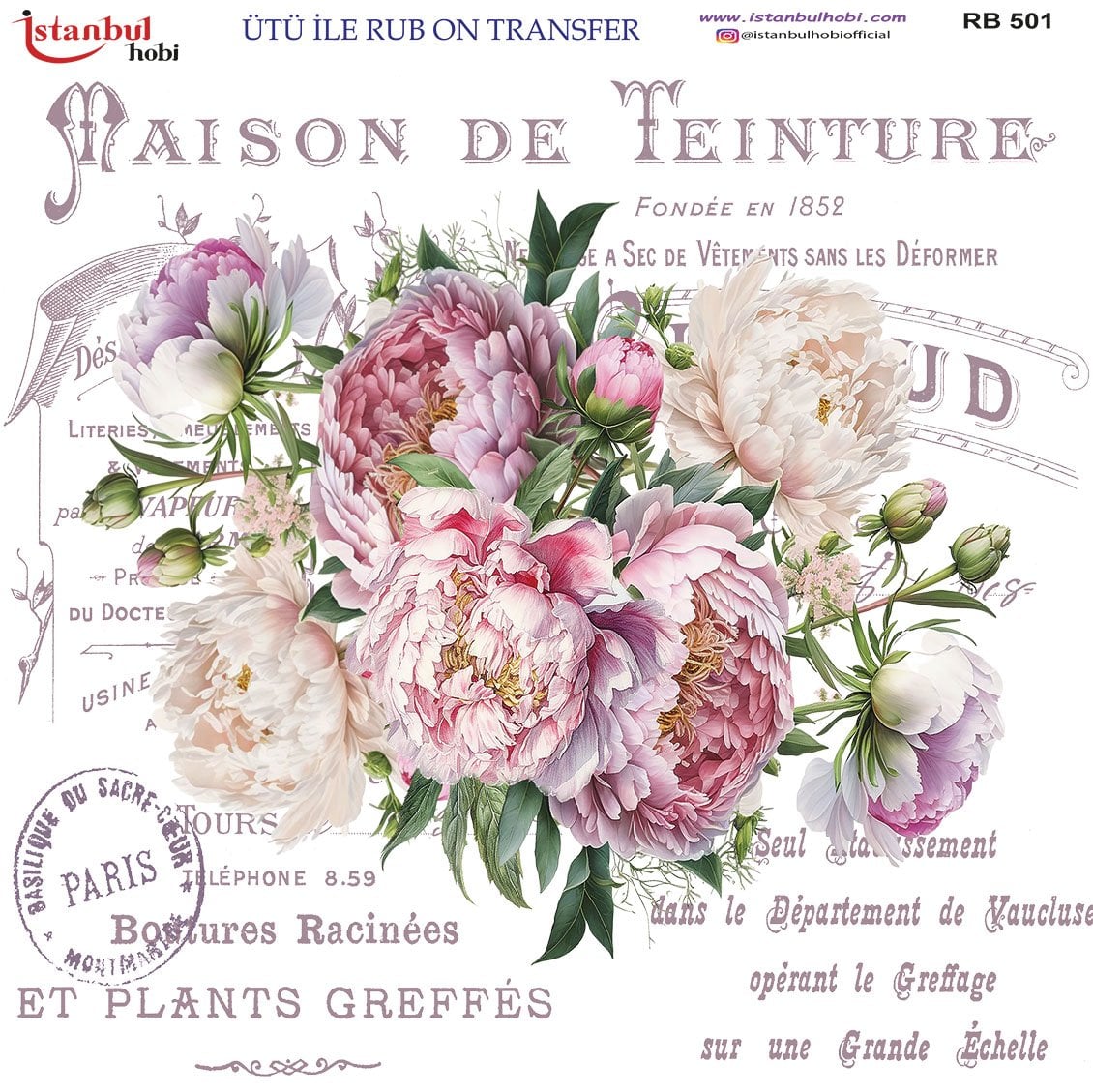 Ütü İle Rub On Transfer 30x30cm RB501