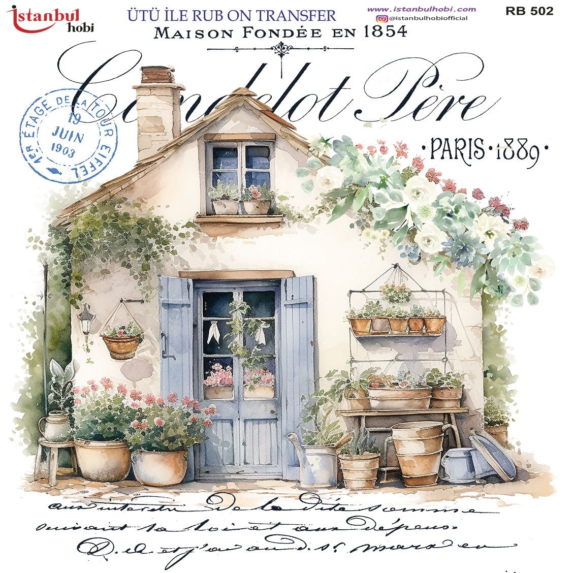 Ütü İle Rub On Transfer 30x30cm RB502