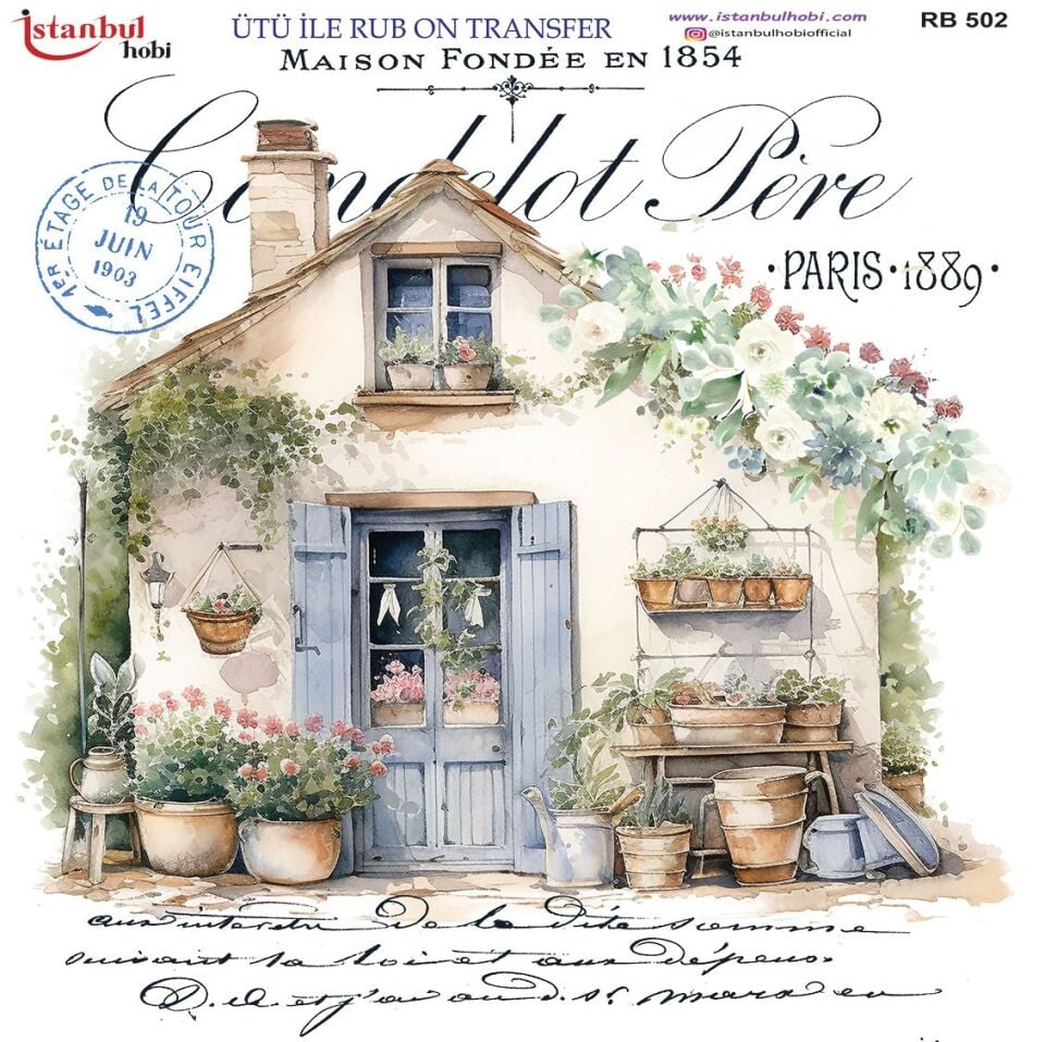Ütü İle Rub On Transfer 30x30cm RB502