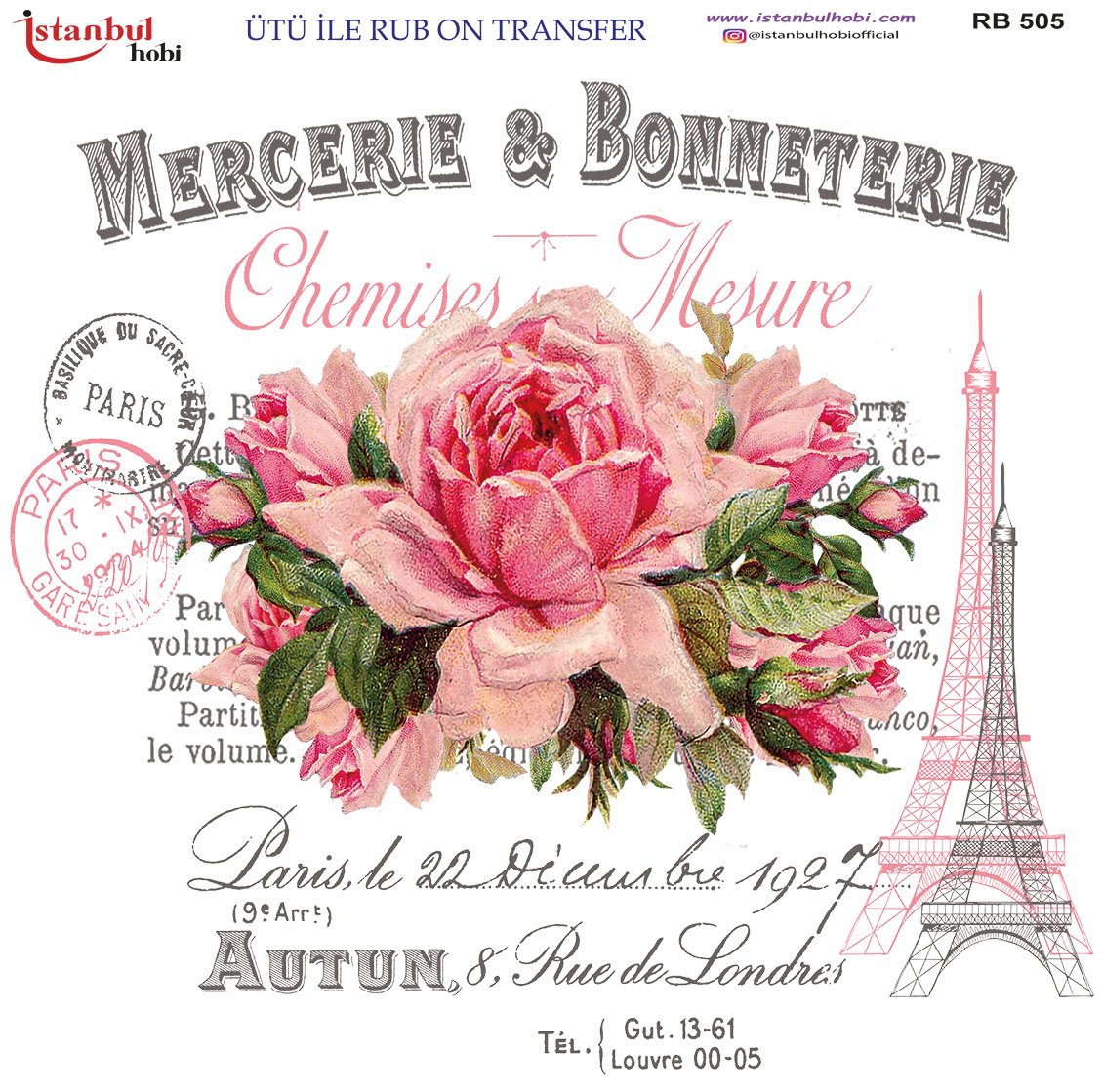 Ütü İle Rub On Transfer 30x30cm RB505