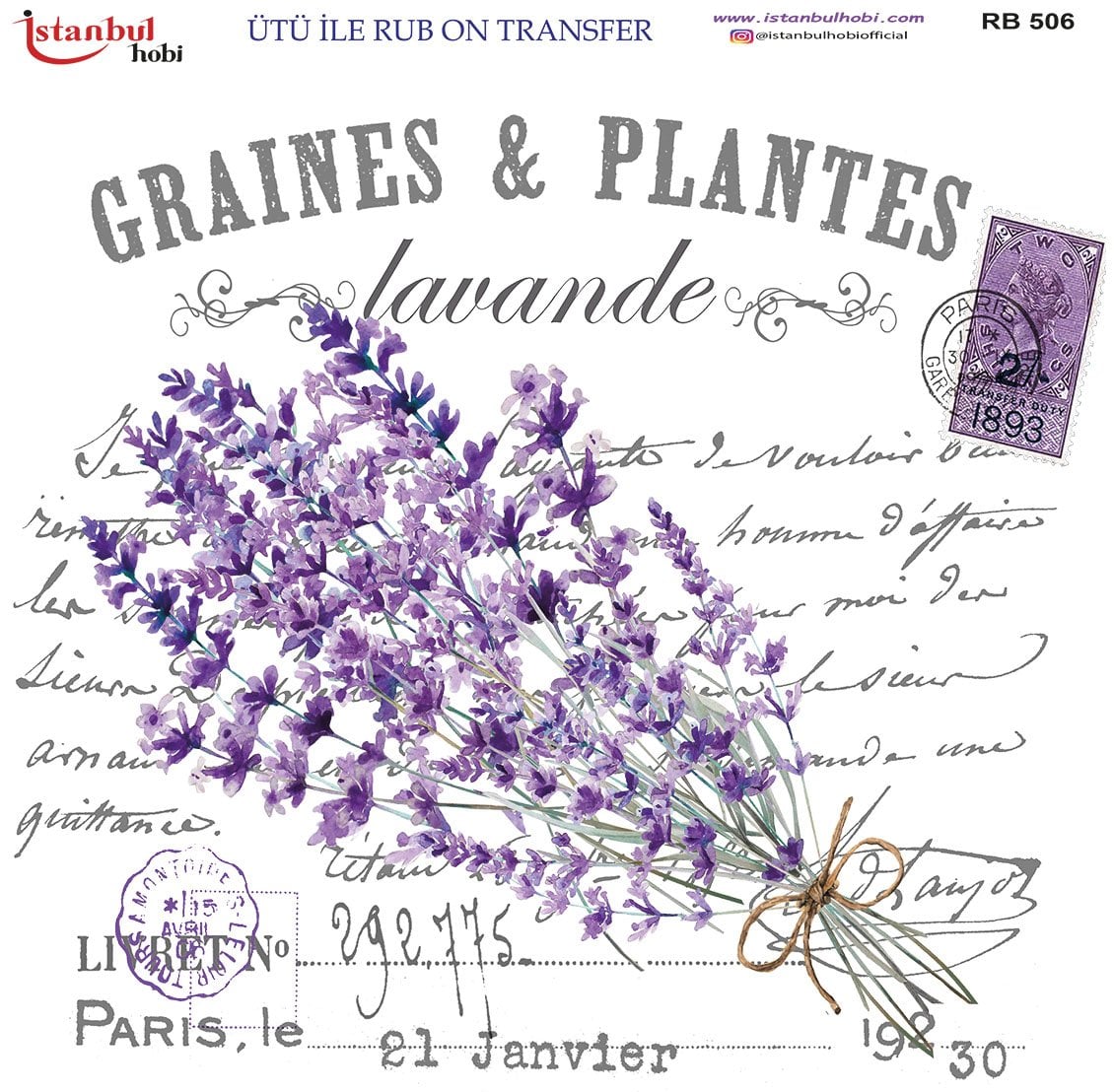 Ütü İle Rub On Transfer 30x30cm RB506