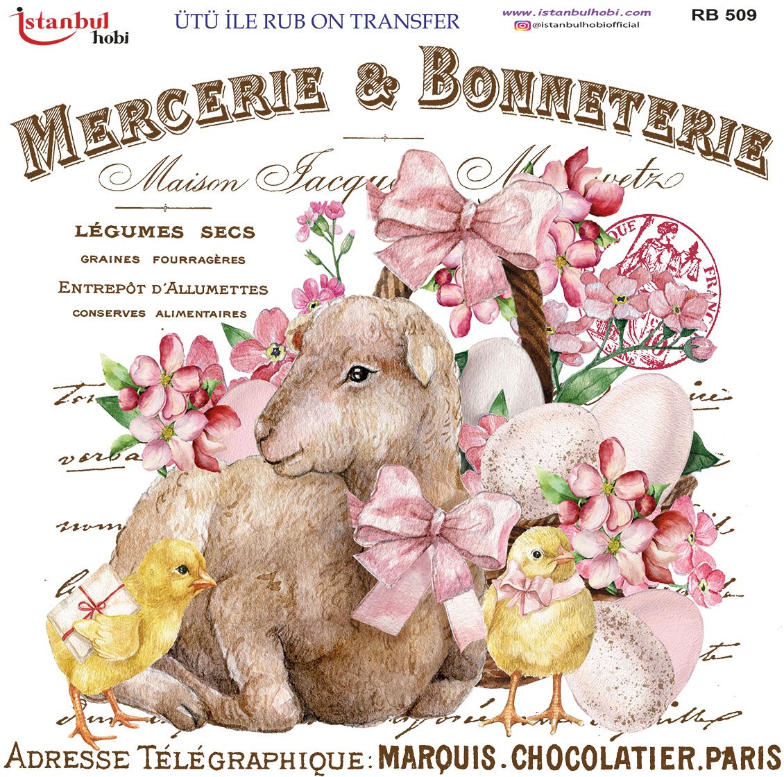 Ütü İle Rub On Transfer 30x30cm RB509