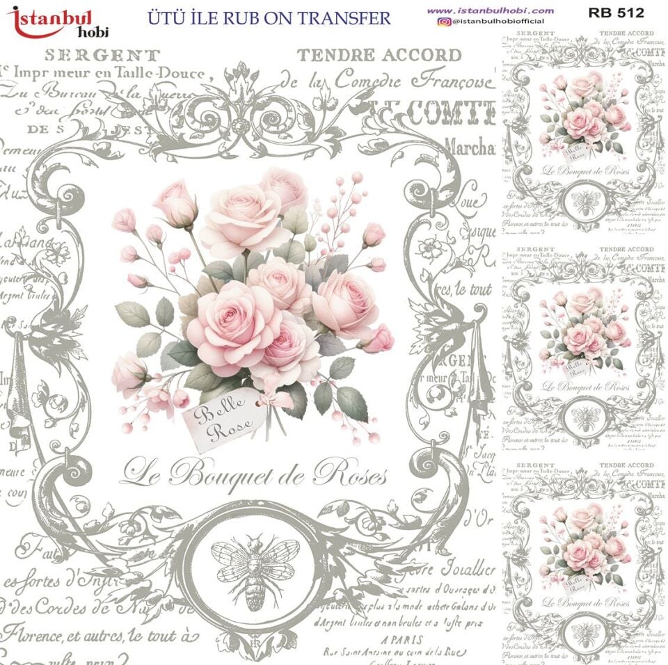 Ütü İle Rub On Transfer 30x30cm RB512