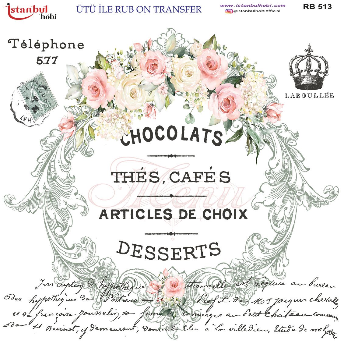 Ütü İle Rub On Transfer 30x30cm RB513