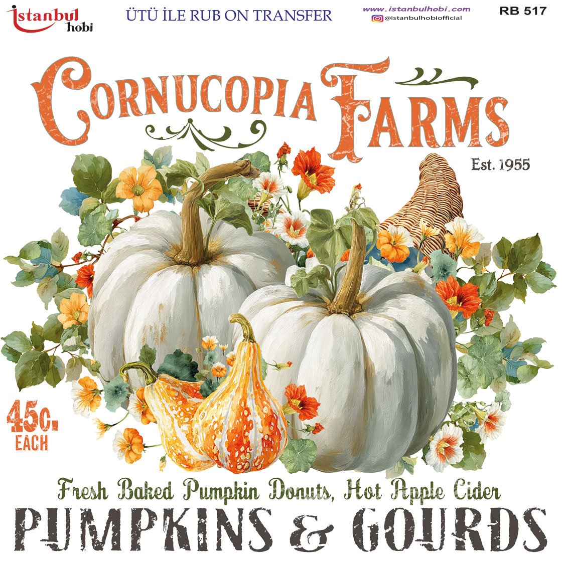 Ütü İle Rub On Transfer 30x30cm RB517