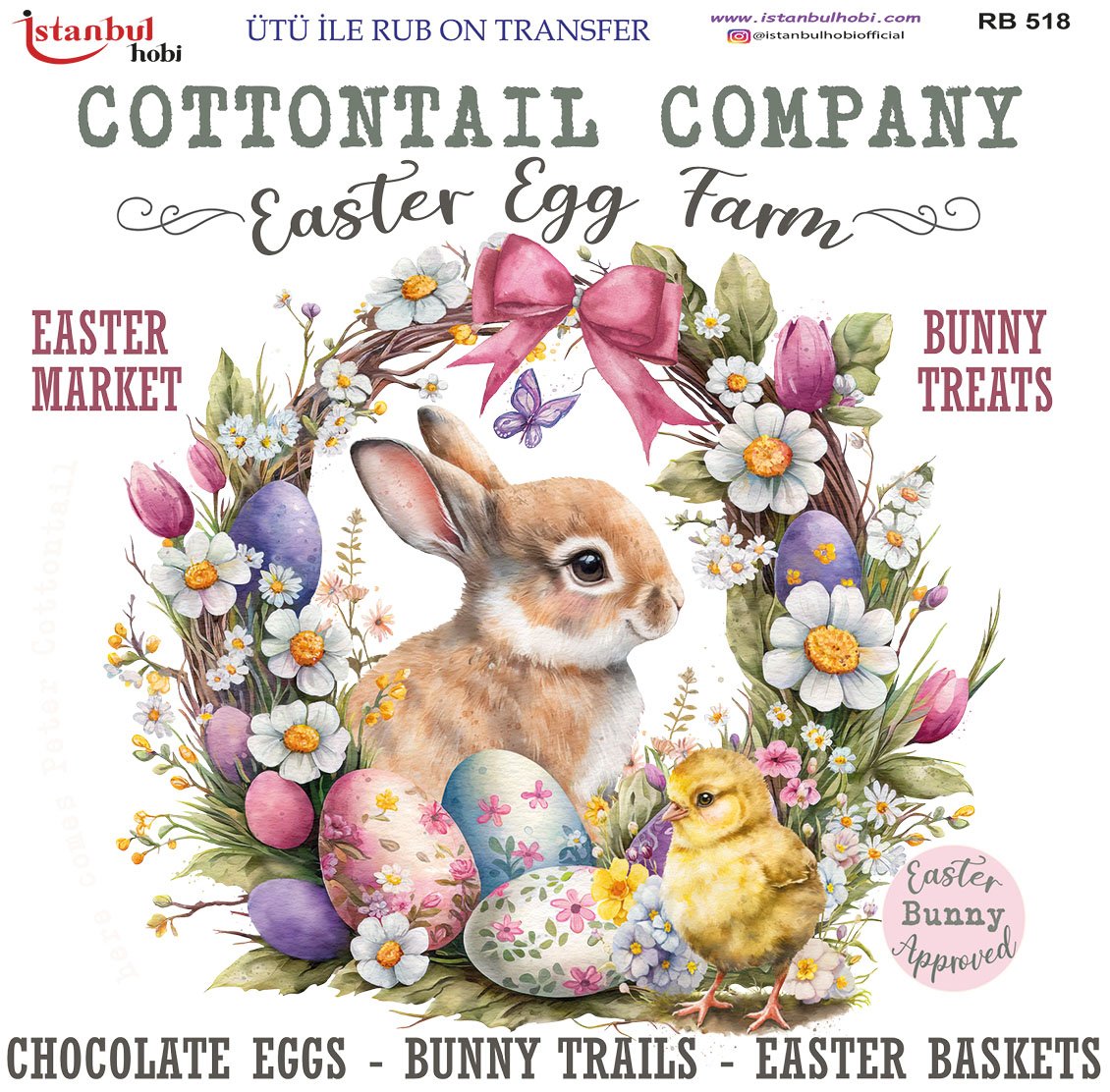 Ütü İle Rub On Transfer 30x30cm RB518