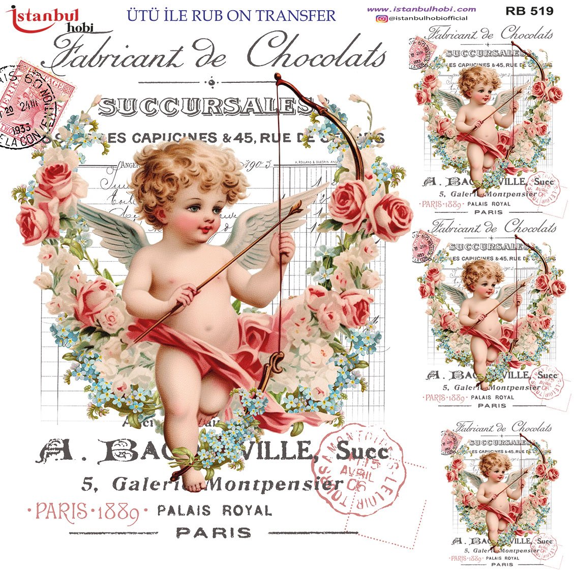 Ütü İle Rub On Transfer 30x30cm RB519