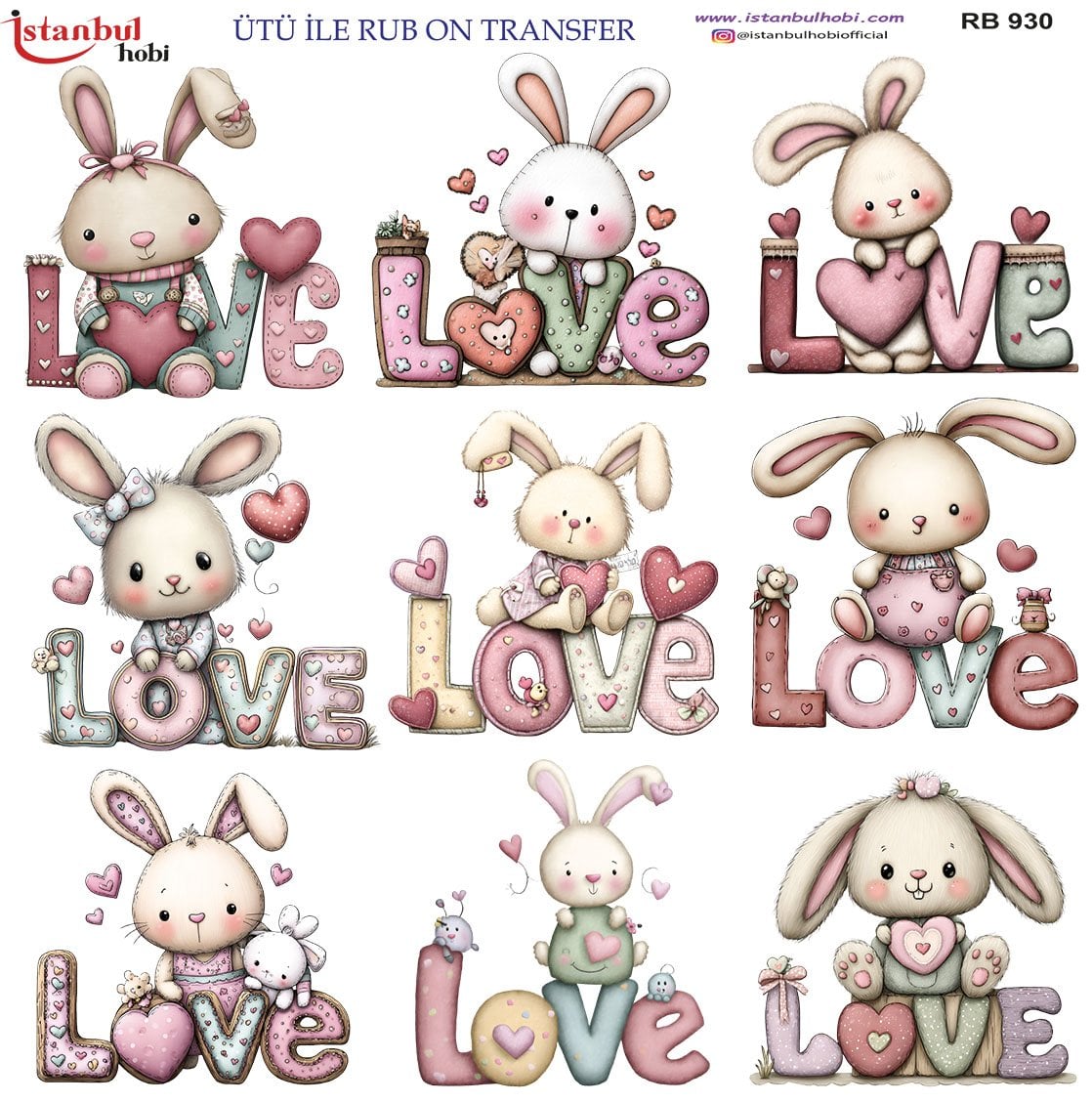 Ütü İle Rub On Transfer 30x30cm RB930
