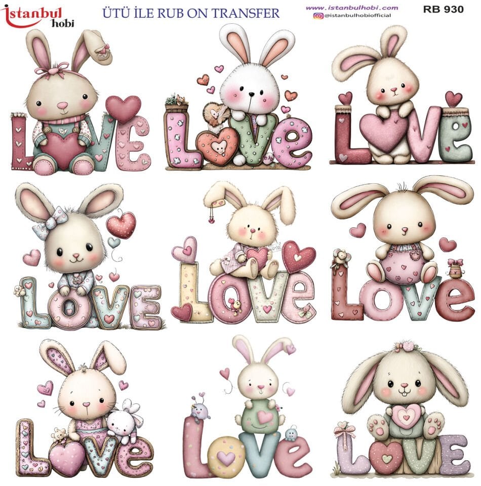 Ütü İle Rub On Transfer 30x30cm RB930