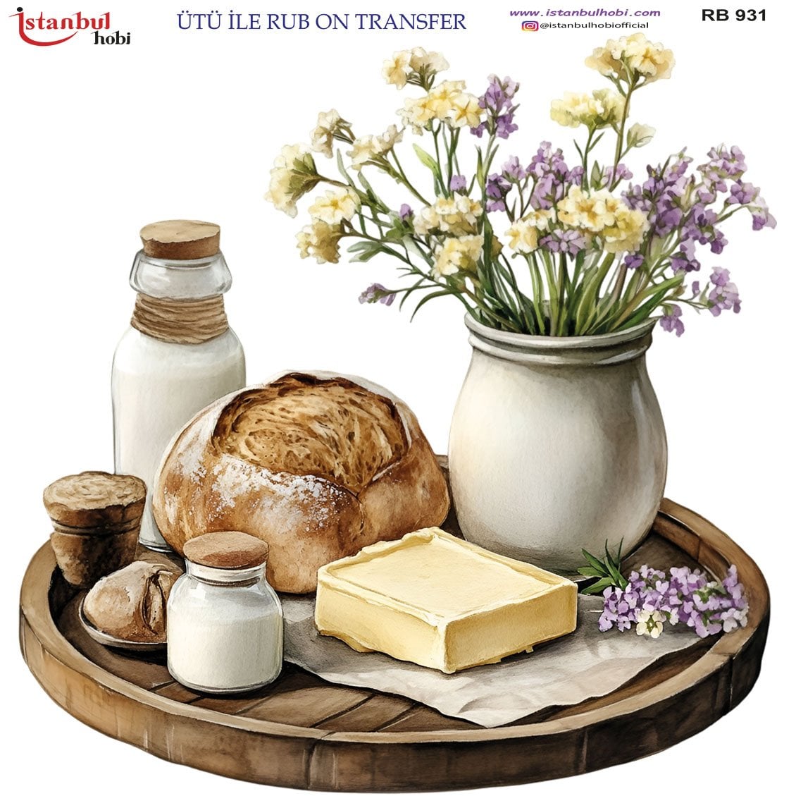 Ütü İle Rub On Transfer 30x30cm RB931