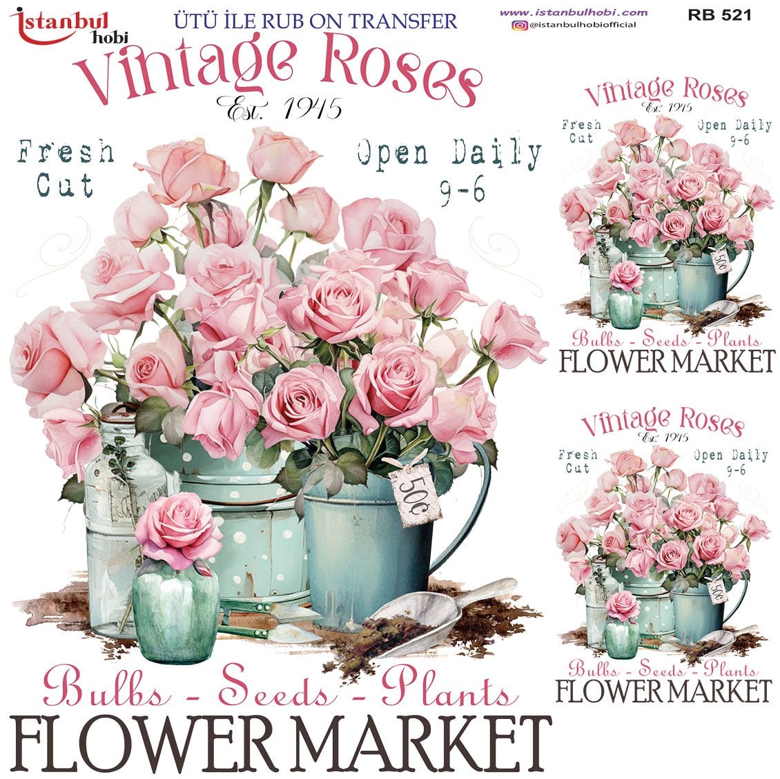 Ütü İle Rub On Transfer 30x30cm RB521