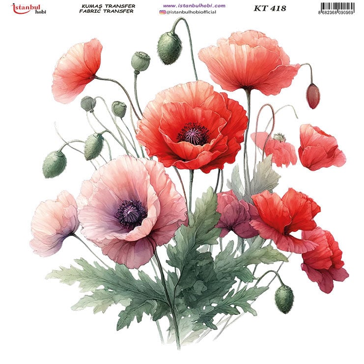 Kumaş Transfer Kağıdı 20x20cm KT-418