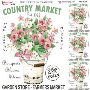 Ütü İle Rub On Transfer 30x30cm RB524