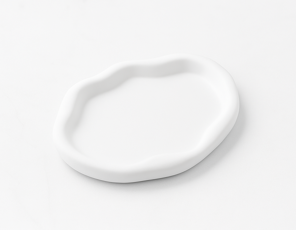 Dekoratif Oval Sunumluk Tabak 24x16cm