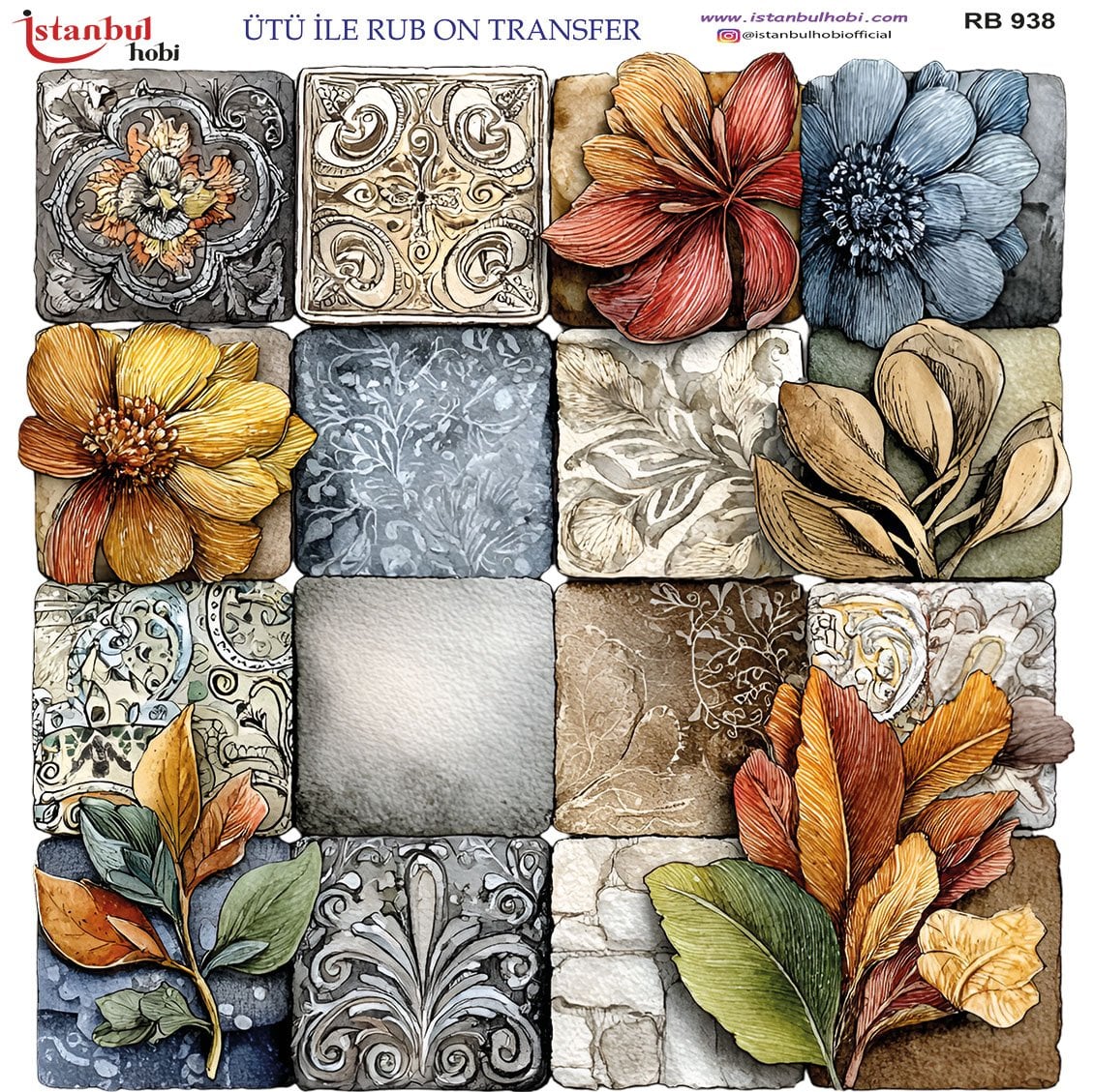 Ütü İle Rub On Transfer 30x30cm RB938