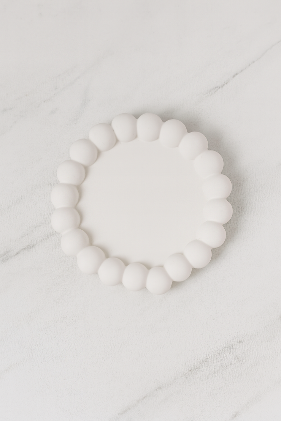 Dekoratif Bubble Yuvarlak Tabak 11,5x11,5cm